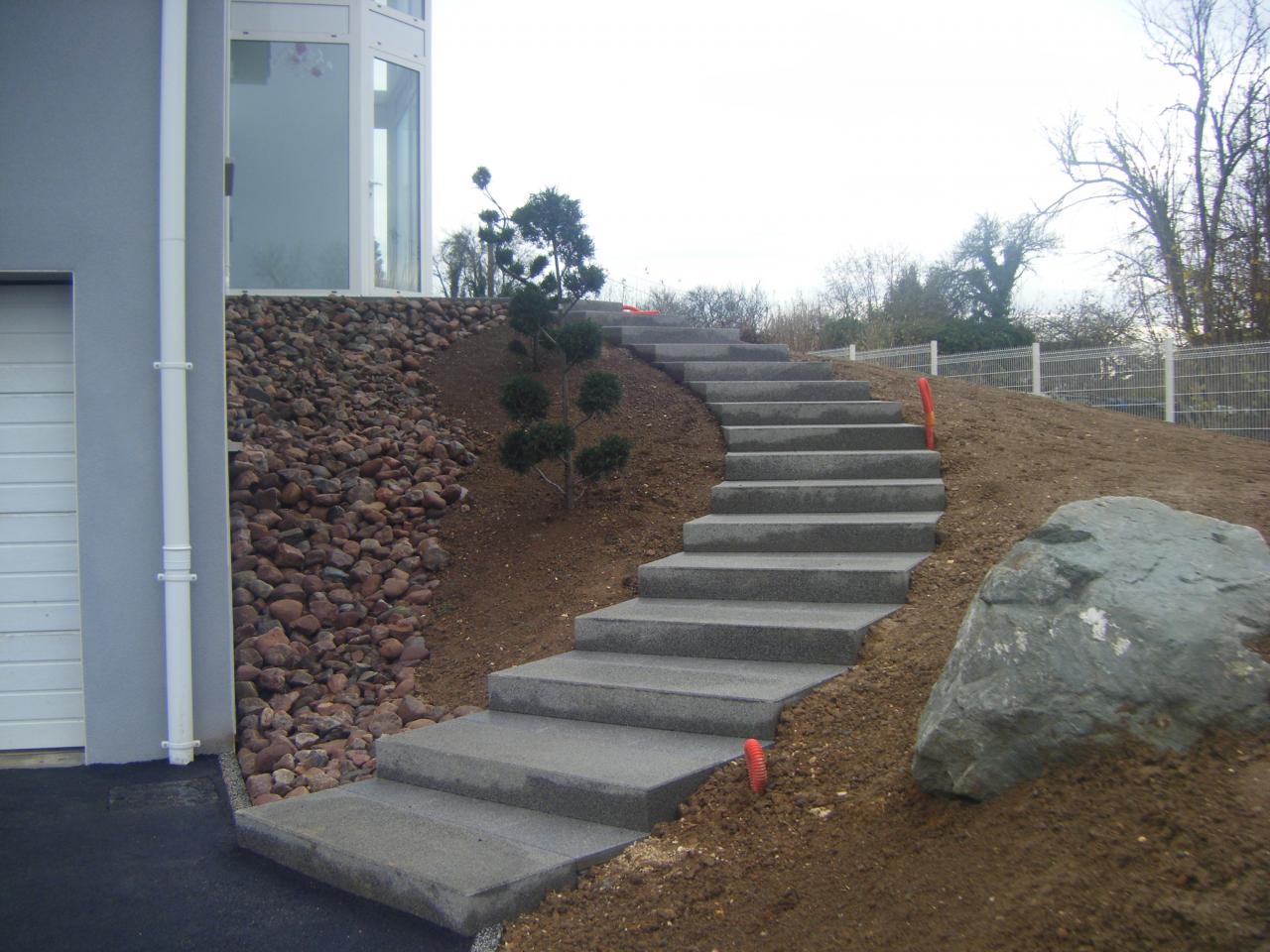 Création d'escalier en béton dans l'Indre